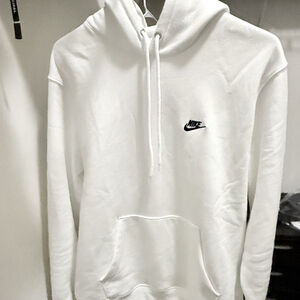 Nike Sportswear Club Fleece Men's Hoodie - White, Medium, Brand New